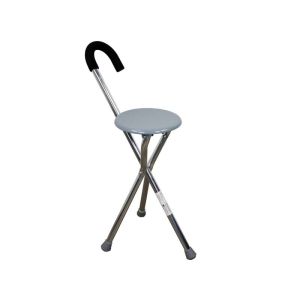 Bastão Tripé Ergonômico com Assento Plegável 2 em 1 - Mod. Gloria