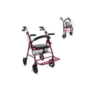 Déambulateur Rollato 2-en-1 avec freins à main, panier et siège