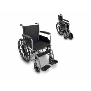 Cadeira de Rodas Plegável Marsella 46 cm - Modelo em Aço - Transporte Prático