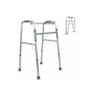 Déambulateur en aluminium, déambulateur sans roues, colonne, aluminium argenté