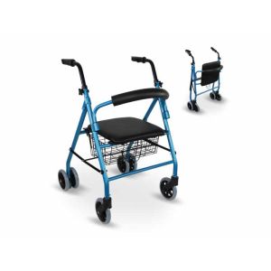 Déambulateur orthopédique Prado avec freins à pression, siège et porte-bébé