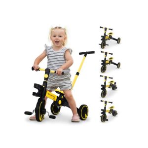 Triciclo Evolutivo 5 em 1 com Assento e Guiador Ajustáveis, Bicicleta Leve e Equilibrada