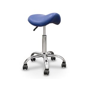 Banco Pony Base cromada 5 rodas