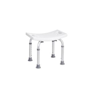 Banco de duche, assento de banho, altura ajustável, alumínio inoxidável, antiderrapante