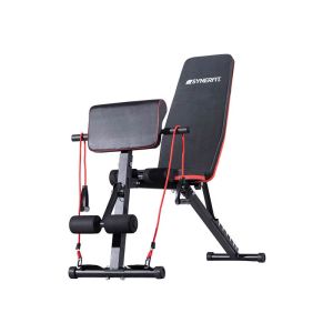 Panca pesi inclinabile regolabile, multifunzione - nero e rosso