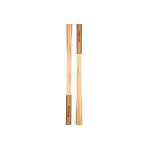 Bamboocolic Tapotement 2 spazzole strumenti massaggio svedese bambù naturale per stimolazione nervosa e circolatoria. Scopette per relax in legno. Lunghezza 50cm