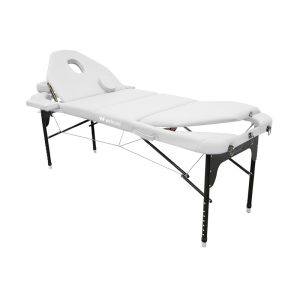 Maca dobrável de alumínio WELLCORE 185 x 65 cm com encosto dobrável duplo