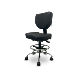 Banqueta hidráulica Wellcore com encosto e apoio para pés