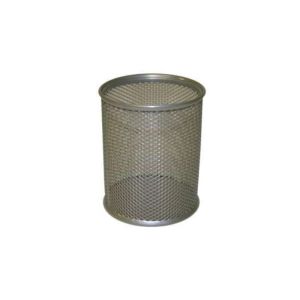 Porte-Stylos Bismark à Grille Ronde Chromée - Organisateur de Bureau Élégant