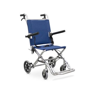 Scaun cu rotile pliabil de transport cu cotiere de ridicare