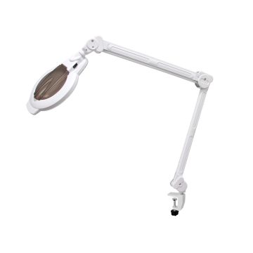 Lampă de masă cu LED, cu lupă și lentile de mărire de 3 și 8 ori