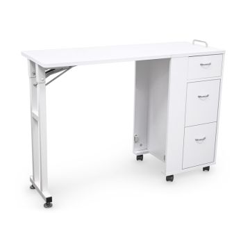 Πτυσσόμενο τραπέζι μανικιούρ με συρτάρια