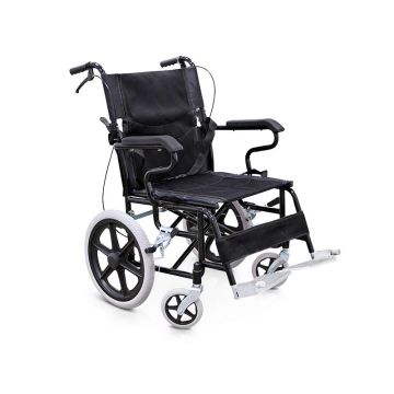 Opklapbare rolstoel met vaste armleuningen