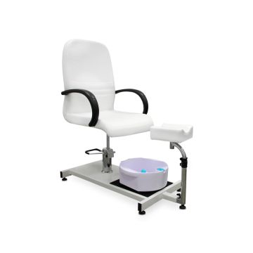 Scaun pedichiură cu suport pentru picioare și cadă