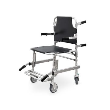 Stair evacuation chair with wheels and armrests