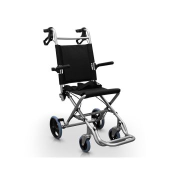 Aluminium rolstoel, vouwframe, met remmen en transporttas, speciaal voor thuis