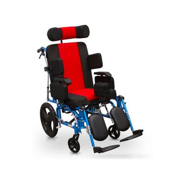 Rolstoel Neurologie. Verstelbare voetsteunen, armleuningen, rugsteun