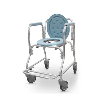 Scaun de toaletă cu toaletă și roți