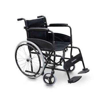 Scaun cu rotile din oțel cu raze metalice