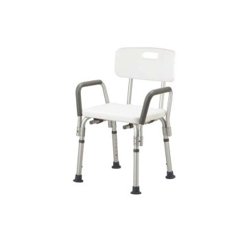 Scaun de baie cu spătar și cotieră