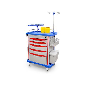 Stopwagen met 5 lades en toebehoren