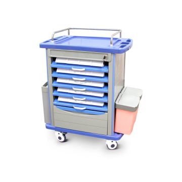 Medicatiewagen met 50 vakken, pusher en toebehoren
