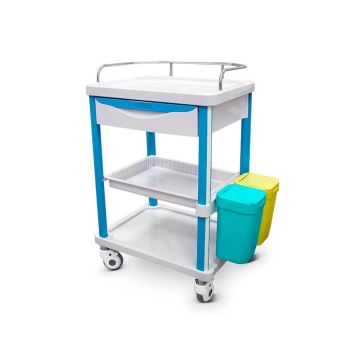 ABS instrumentenwagen met dienblad en planken and