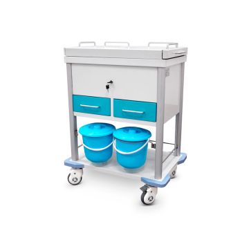 Instrumentenwagen, roestvrij staal en aluminium, laden en plank