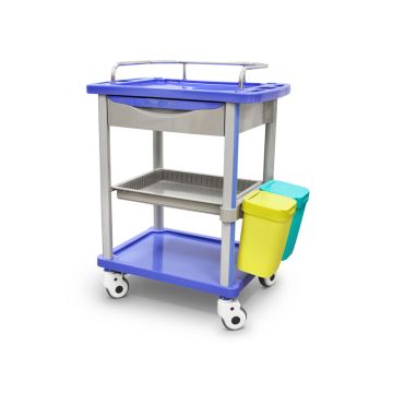 Instrumentenwagen met dienblad, planken en lade