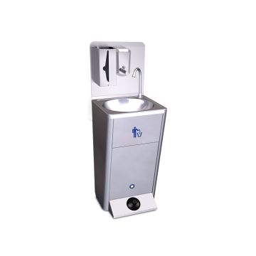 Zelfstandige draagbare wastafel met drukknop