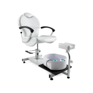 Scaun pedichiură cu jacuzzi și spătar rabatabil