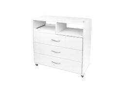 Unità Podologica Professionale Y-200 Bianco con Cassetti e Ruote Mobili
