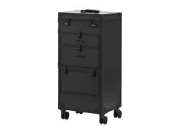 Carrello parrucchiere mobile V21 nero Gabbiano con ruote robuste