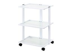 Tavolo Estetico Beauty Cart Giovanni E40 con 3 Ripiani in Vetro e Ruote