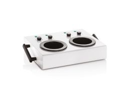 Fornello Scaldacera Doppio Con Timer Per Barattoli Da 400 Ml