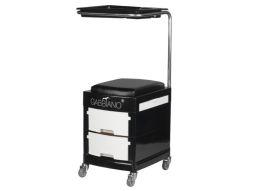 Carrito para pedicura NETTUNO con 2 cajones, 2 estantes extraíbles y asiento