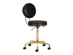 Taburete dorado para estética cód. POL-H5 (negro)