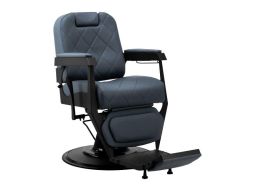 Silla de barbero Bruno con base negra hidráulica Gabbiano elegante