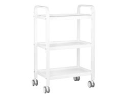 Carrito Multiuso Ligero con Ruedas Giratorias para Esteticistas HS09 blanco