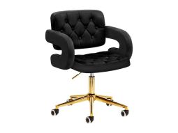 QS-OF213G Arbeitshocker Drehhocker Kosmetikhocker Sitzhocker Samt Barsessel