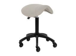 Taburete silla de montar Gabbiano D032 ergonómico para peluquería con ruedas y base estable