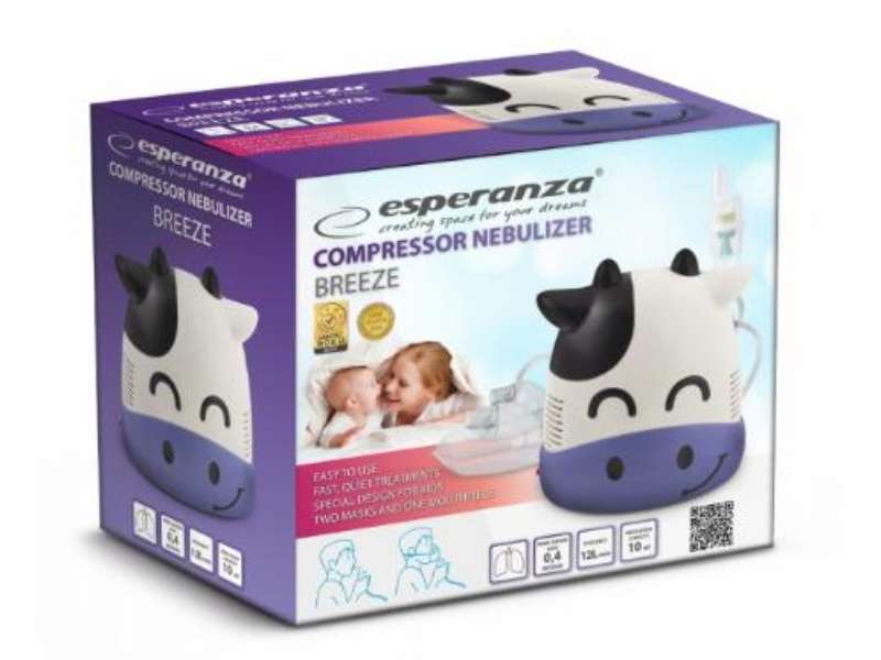 Inhalateur Nébuliseur Silencieux pour Enfants et Adultes, Espérance ECN001 BREEZE